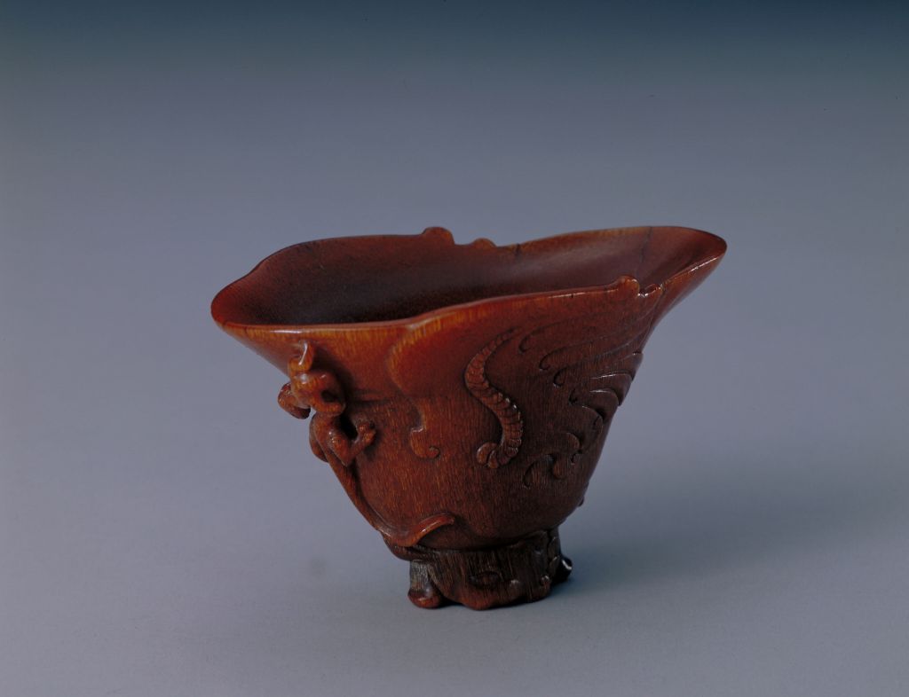 图片[1]-Rhinoceros horn carved bird cup-China Archive